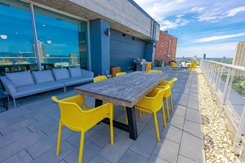 Rooftop terrace with bbqs